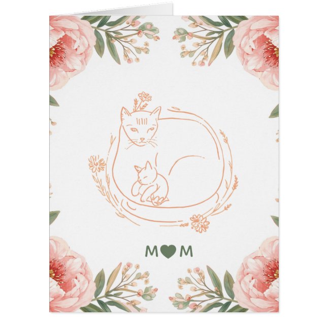 オーダーメイド ママ猫と子猫のフラワーモーテルズデー (正面)