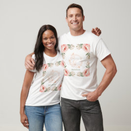 オーダーメイド ママ猫と子猫のフラワーモーテルズデー Tシャツ