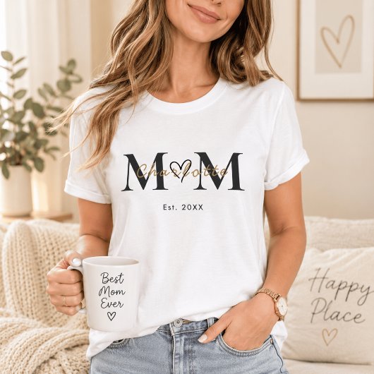 オーダーメイド ママ 名前 設立年Tシャツ ギフト Tシャツ