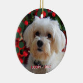 オーダーメイド マルタ犬 写真 セラミックオーナメント (右)