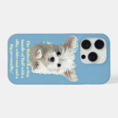 オーダーメイド マルチーズ 子犬 スマホケース iPhoneケース (裏面横)