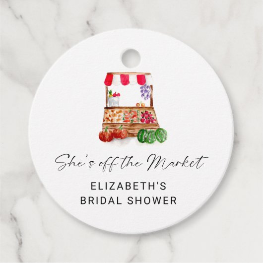 オーダーメイド マーケットから消えた ブライダルシャワーの感謝を伝えるカスタム商品 フェイバータグ (正面)