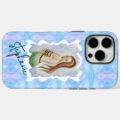 オーダーメイド マーメイド 水彩 オリジナルアート Case-Mate iPhoneケース (裏面 (横))