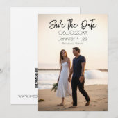 オーダーメイド ミニマル ウェディング フォト セーブ・ザ・デート 招待状 (正面/裏面)