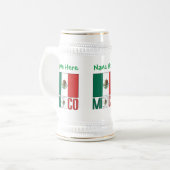 オーダーメイド メキシコの旗 ビールジョッキ (正面左)