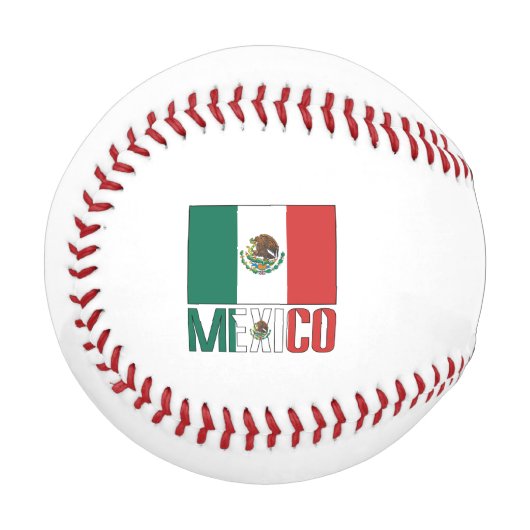 オーダーメイド メキシコの旗 野球ボール (正面左)