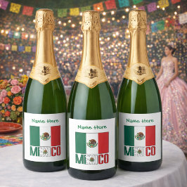 オーダーメイド メキシコ国旗 スパークリングワインラベル