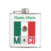 オーダーメイド メキシコ国旗 ヒップ フラスク (正面)