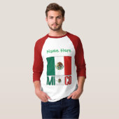 オーダーメイド メキシコ フラグ 名前 デザイン メンズ Tシャツ (正面フル)