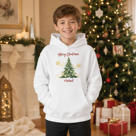 オーダーメイド メリークリスマスツリー 少年用プルオーバー