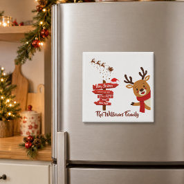 オーダーメイド メリークリスマス かわいいトナカイ マグネット