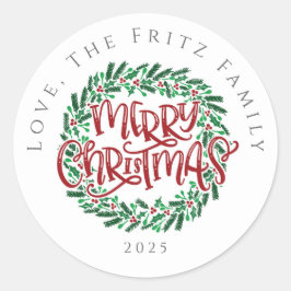 オーダーメイド メリークリスマス ステッカー ギフトタグ