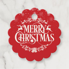 オーダーメイド メリークリスマス スノーフレーク フェイバータグ