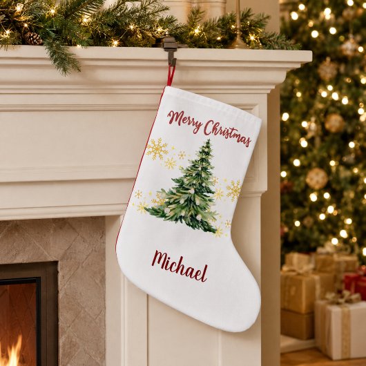 オーダーメイド メリークリスマス ツリー 名前入り ストッキング