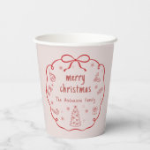 オーダーメイド メリークリスマス ペーパーカップ (裏面)