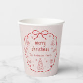 オーダーメイド メリークリスマス ペーパーカップ (正面)