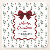 オーダーメイド メリークリスマス ペーパー パーティー コースター (正面)