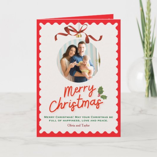 オーダーメイド メリークリスマス 写真入りカード シーズンカード (正面)