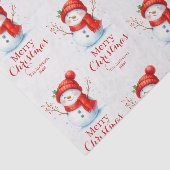 オーダーメイド メリークリスマス 雪だるま カスタム年 薄葉紙 (詳細)