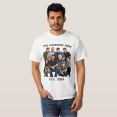 オーダーメイド メンズファミリーフォト 名前 記念年 カスタム Tシャツ (正面フル)