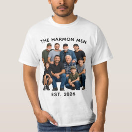 オーダーメイド メンズファミリーフォト 名前 記念年 カスタム Tシャツ