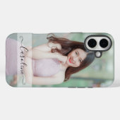 オーダーメイド モダンな名前と写真入り Case-Mate iPhoneケース (裏面 (横))