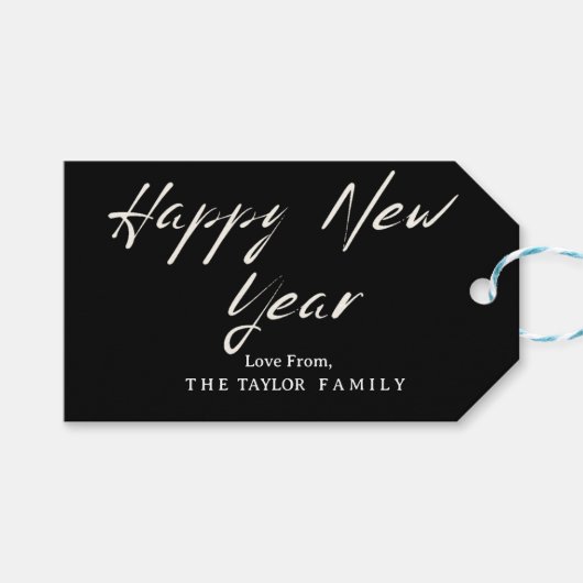 オーダーメイド モダンな新年 年末年始 ギフトタグ (正面(横))