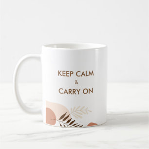オーダーメイド モダンチックなKeep Calm & Carry On コーヒーマグカップ
