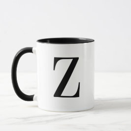 オーダーメイド モダンブラックモノグラム Z カスタム マグカップ