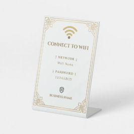 オーダーメイド モダン アールデコ調 Wifi 台座サイン