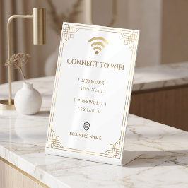オーダーメイド モダン アールデコ調 Wifi 台座サイン
