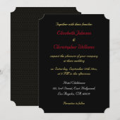 オーダーメイド モダン エレガント ウェディング インビテーション チケット (正面/裏面)