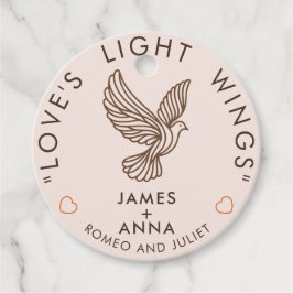 オーダーメイド モダン エレガント カップル おしゃれ ハート 引用句 フェイバータグ