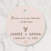 オーダーメイド モダン エレガント カップル おしゃれ ハート 引用句 フェイバータグ (裏面)