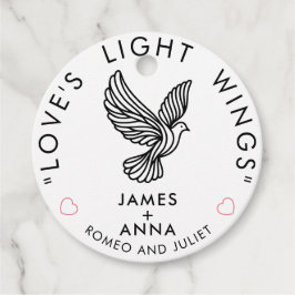 オーダーメイド モダン エレガント カップル おしゃれ ハート 引用句 フェイバータグ