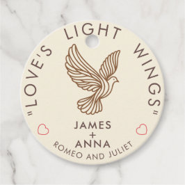 オーダーメイド モダン エレガント カップル おしゃれ ハート 引用句 フェイバータグ