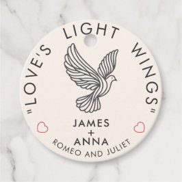 オーダーメイド モダン エレガント カップル おしゃれ ハート 引用句 フェイバータグ