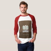 オーダーメイド モダン コーヒー&本Tシャツ | E Tシャツ (正面フル)