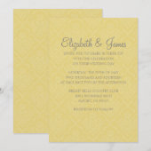 オーダーメイド モダン ゴールド ダマスク 結婚式招待状 招待状 (正面/裏面)