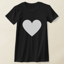 オーダーメイド モダン シンプル ホワイト ハート Tシャツ