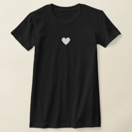 オーダーメイド モダン シンプル ホワイト ハート Tシャツ