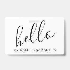 オーダーメイド モダン ハロー ネーム バッジ