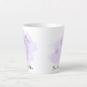 オーダーメイド モダン パープル 水彩 コーヒーマグ カフェラテマグ (正面)