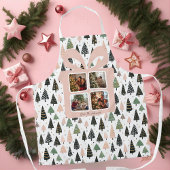 オーダーメイド モダン ピンクのクリスマス エプロン