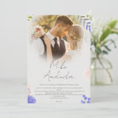 オーダーメイド モダン フラワー ラ lace 結婚式招待状 招待状 (スタンド正面)