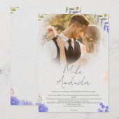 オーダーメイド モダン フラワー ラ lace 結婚式招待状 招待状 (正面/裏面)