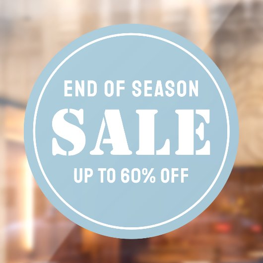 オーダーメイド モダン ブルー ビジネス ストア セール ウィンドウサイン (シート2)