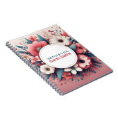 オーダーメイド モダン ミニマリスト 花柄 ノートブック (右側)