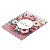 オーダーメイド モダン ミニマリスト 花柄 ノートブック (左側)