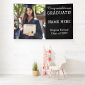 オーダーメイド モダン 卒業写真 モノクロ 横断幕 (インサイチュ)